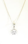 With God All Things Are Possible Necklace, Mark 10:27 Scripture Jewelry Gift, Encouragement Gift, Motivation Gift for Her, Daughter Jewelry