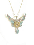 Statement Shotgun Shell Necklace, Bird Wings 20 Gauge Pendant Gift For Her, Shooting Sports Jewelry Gift, Southwestern Style Wife Jewelry