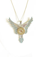 Statement Shotgun Shell Necklace, Bird Wings 20 Gauge Pendant Gift For Her, Shooting Sports Jewelry Gift, Southwestern Style Wife Jewelry