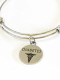 Diabetes Medical Expanding Charm Bracelet, Medical Awareness Bracelet, Diabetes Awareness, Diabetes Alert Bracelet, Medical Notification