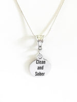 Clean And Sober Necklace, Addiction Recovery Necklace, Recovery Jewelry, Recovery Support, Overcoming Addictions Gift For Her, Jewelry Gift