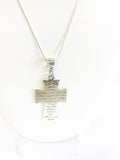 Serenity Prayer Cross on Silver Chain, Motivational Necklace Gift, Inspirational Jewelry, Serenity Prayer Necklace, Recovery Gift