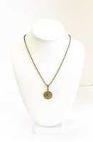 Antique Brass Circle Mustard Seed Necklace, Luke 17:6 Bible Verse Religious Jewelry Gift For Her, Faith Jewelry Graduation Gift For Daughter