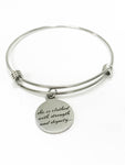 She Is Clothed With Strength And Dignity Expanding Bangle Charm Bracelet, Scripture Stacking Bracelet, Proverbs 31 25 Bible Verse Jewelry