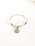 BeYOUtiful Stacking Expandable Bangle Charm Bracelet, Daughter Stackable Motivational Encouragement Jewelry Gift For Her, Sympathy Gift