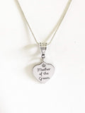 Mother Of The Groom Necklace, Engraved Pendant Necklace, Gift For Mother In Law, Wedding Jewelry, Gift For Fiance's Mother, Mother In Love