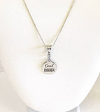 Goal Digger Necklace, Motivational Necklace Gift for Her, Direct Sales Team Gifts, Inspiring Success Gifts, Goal Setting and Achieving