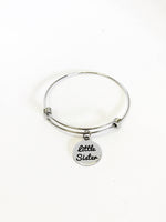 Little Sister Expanding Bangle Charm Bracelet, Stacking Bangle, Sorority Sister Gift, Fraternity Little Sister Gift, Big Little Gift For Her