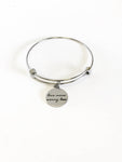 Live More Worry Less Stacking Expanding Bangle Charm Bracelet, Mindfulness Jewelry, Meditation Jewelry, Encouragement Stackable Bracelet