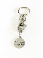 Live More Worry Less Keychain Gift, Mindfulness Gift, Meditation Gift, Encouragement Gift For Her, Motivational Gift, Sympathy Gift