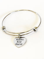 Motivational Jewelry Gifts, Always Rise Above Expanding Bangle Bracelet Jewelry, Motivational Bracelet, Motivational Gifts, Jewelry Gifts