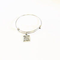 Today A Bride Tomorrow A Wife Forever Your Daughter Stacking Expanding Bangle Charm Bracelet, Wedding Day Gift For Mom, Mother Of The Bride