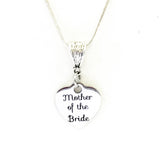 Mother Of The Bride Silver Necklace, Wedding Party Gifts, Wedding Announcement, Gift For Mom, Mother Of The Bride Gift, Necklace For Mom