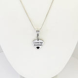 I Love My Lineman Silver Necklace, Lineman Wife Jewelry Gift, Lineman Girlfriend, Thankful for Linemen, Supporting Linemen, Wife of Lineman