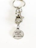 What She Tackles She Conquers Keychain Gift, Motivational Gift Keychain, Daughter Gift For Her, New Job Gift, Direct Sales Team Gift