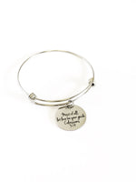 Most Of All Let Love Be Your Guide Stacking Bangle, Charm Bracelet, Col 3:14 Scripture Jewelry Gift For Her, Confirmation Baptism Gift