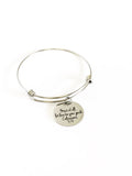 Most Of All Let Love Be Your Guide Stacking Bangle, Charm Bracelet, Col 3:14 Scripture Jewelry Gift For Her, Confirmation Baptism Gift