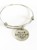 Most Of All Let Love Be Your Guide Stacking Bangle, Charm Bracelet, Col 3:14 Scripture Jewelry Gift For Her, Confirmation Baptism Gift