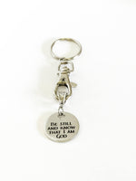 Be Still And Know That I Am God Keychain Gift, Psalm 46:10 Scripture Gift, Bible Verse Gift, Convertible Jewelry Gift, Sunday School Gift