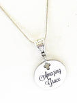 Christian Jewelry Gift, Amazing Grace Necklace, Religious Jewelry, Christian Gift, Confirmation Gift for Her, Baptism Gift, Cross Pendant