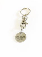 Every Good And Perfect Gift Is From Above Keychain, James 1:17 Scripture Keyring Gift For Her, Bible Verse Gift For Him, Encouragement Gift