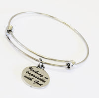 Christian Jewelry Gifts, Nothing Is Impossible With God Stacking Bangle, Religious Encouragement Gifts, Christian Gifts, Christian Jewelry