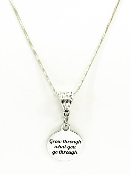 Encouraging Gifts, Grow Through What You Go Through Necklace, Encouraging Jewelry, Motivational Gifts, Valentine Gifts, Encouraging Success