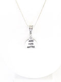 Mind Over Matter SS Engraved Pendant Necklace, Encouragement Jewelry Gift For Her, Motivational Jewelry For Daughter, Inspirational Jewelry