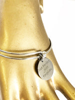 Not Perfect Just Forgiven Expanding Bangle Charm Bracelet, Baptism Jewelry Gift for Her, Confirmation Gift, Religious Sunday School Gift