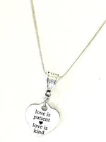 Scripture Necklace Gift, Love Is Patient Love Is Kind Necklace, 1 Cor 13 Necklace, 1 Cor 13 Jewelry, Wedding Jewelry Gift For Her