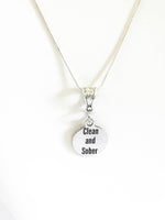 Clean And Sober Necklace, Addiction Recovery Necklace, Recovery Jewelry, Recovery Support, Overcoming Addictions Gift For Her, Jewelry Gift