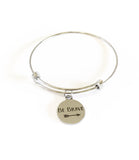 Be Brave Expanding Bangle Charm Bracelet, Stacking Bracelet, Stackable Bracelet, Encouragement Bracelet, Mindfulness Arrow Charm Jewelry