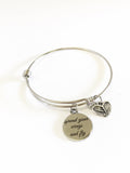 Spread Your Wings And Fly Stackable Expanding Bangle Charm Bracelet, Stacking Bracelet, Encouragement Gift, Daughter Motivation Jewelry Gift