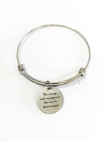 Scripture Jewelry Gifts, Joshua 1:9 Bracelet, Double Sided Bible Verse Charm, Be Strong And Courageous Bracelet, Motivational Jewelry Gift