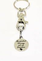 Grandmother Gifts, My Greatest Blessings Call Me Grandma Keychain, Grandma Gifts, Custom Gift Options, Gift For Grandma From Grandchildren