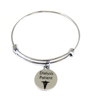 Dialysis Bracelet, Dialysis Patient Medical Charm Bracelet, Dialysis Alert Bracelet, Medical Notification, Medical Awareness Jewelry Gift