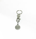 She Is Clothed With Strength And Dignity Keychain, New Car Gift For Daughter, Scripture Keychain, Proverbs 31:25 Bible Verse Keychain Gift