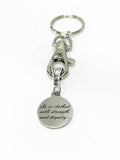 She Is Clothed With Strength And Dignity Keychain, New Car Gift For Daughter, Scripture Keychain, Proverbs 31:25 Bible Verse Keychain Gift