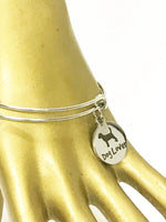 Dog Lover Expanding Bangle Charm Bracelet, Stacking Bracelet, Stackable Bangle, Pet Lover Gift, Dog Lover Gift, Dog Mama, New Dog Owner Gift