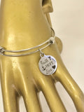 Faith Hope Love Bracelet, 1 Cor 13 Stacking Bangle, 1 Cor 13 Jewelry, Stacking Charm Bracelet, Scripture Jewelry Gift, Inspirational Gift