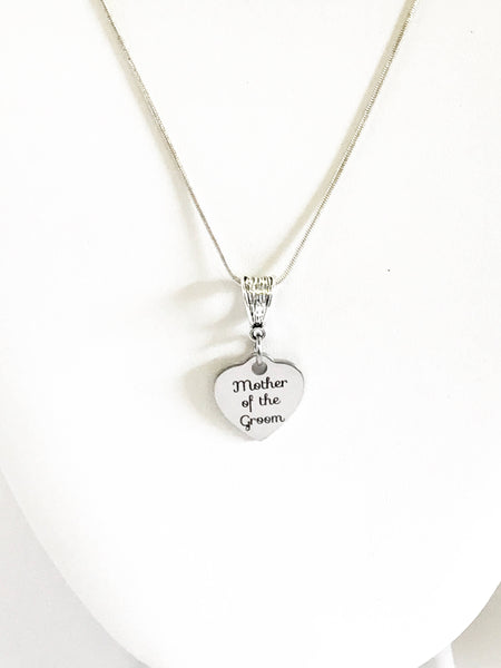 Mother Of The Groom Necklace, Engraved Pendant Necklace, Gift For Mother In Law, Wedding Jewelry, Gift For Fiance's Mother, Mother In Love