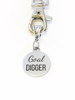 Goal Digger Keychain, Motivation to Achieve Success, Motivational Gifts, Direct Sales Team Lead Gifts, Goal Setting, Goal Setter Gifts