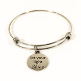 Let Your Light Shine Bracelet, Christian Jewelry, Christian Bracelet, Let Your Light Shine Jewelry Gift, Motivational Jewelry, Encouraging