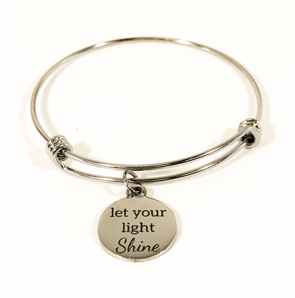 Let Your Light Shine Bracelet, Christian Jewelry, Christian Bracelet, Let Your Light Shine Jewelry Gift, Motivational Jewelry, Encouraging