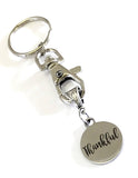 Thankful Keychain, Keychain Gift, Thanksgiving Gift, New Job Gift, New Car Gift, New House Gift, Gift For Mom, Thankful for You