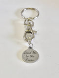 Lead Me To The Cross Keychain, Baptism Gift, Confirmation Gift, Sunday School Gifts, Graduation Gift, Religious New Christian Keychain