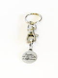 Together We Can Make A Difference Keychain, Mindfulness Keychain, Social Awareness Gifts, Social Consciousness Gifts, Direct Sales Team Gift
