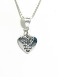 Your Wings Were Ready My Heart Was Not Heart Pendant on Silver Chain Necklace, Remembrance Necklace, Angel Wings, Sympathy Gift