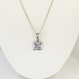 Today A Bride Tomorrow A Wife Forever Your Daughter Silver Necklace, Wedding Gift for Mother Of The Bride, Wedding Necklace Gift For Mom