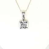 Today A Bride Tomorrow A Wife Forever Your Daughter Silver Necklace, Wedding Gift for Mother Of The Bride, Wedding Necklace Gift For Mom